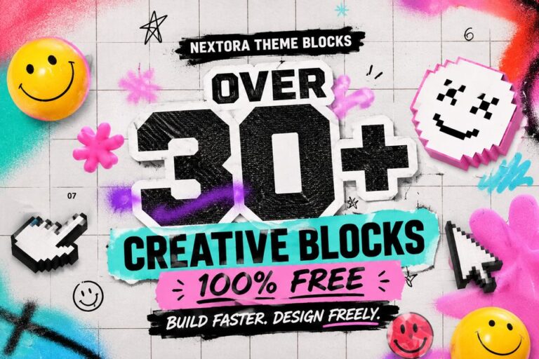 Nextora Theme Blocks: 37 Free Gutenberg Blocks Included